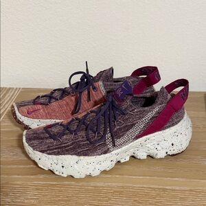 Nike Women's Space Hippie 04 Sneakers in Purple and Pink (cactus flower)